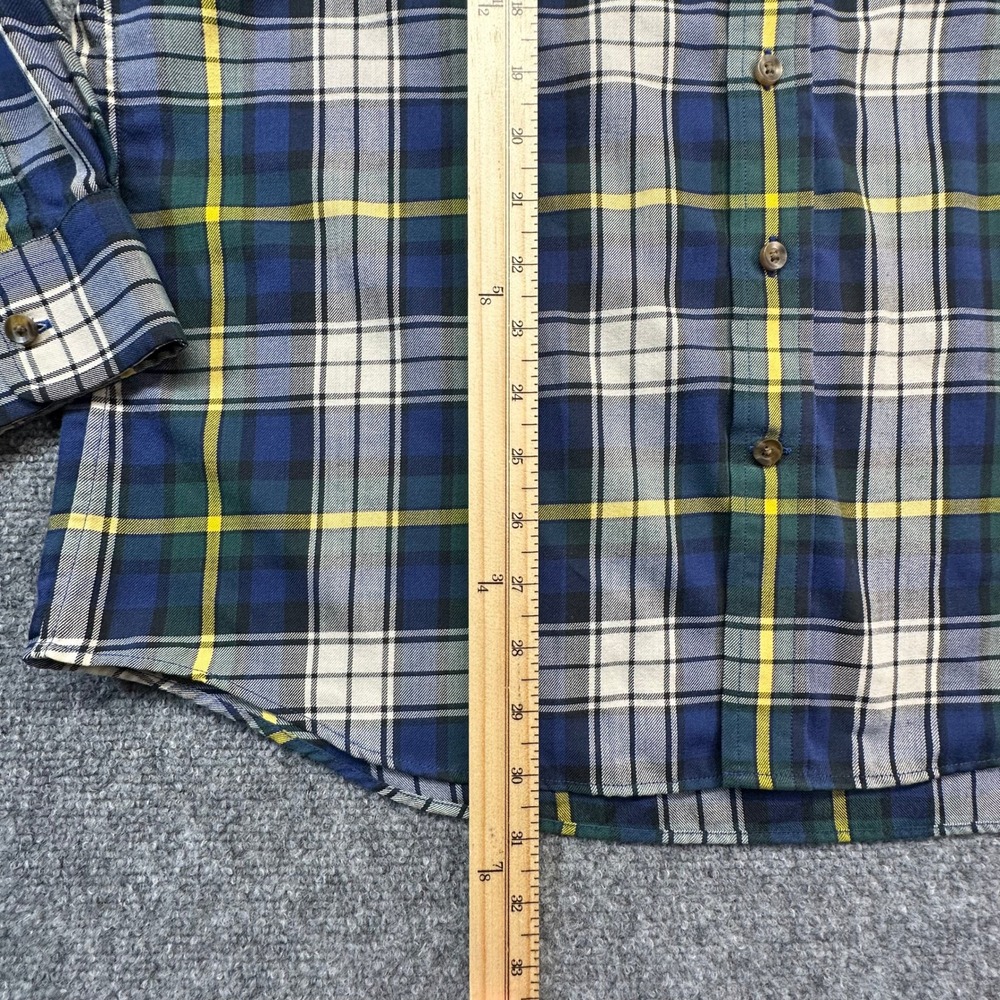Vineyard Vines Performance Crosby Shirt Mens L Blue Green Plaid Slim Fit‎ - Picture 8 of 15